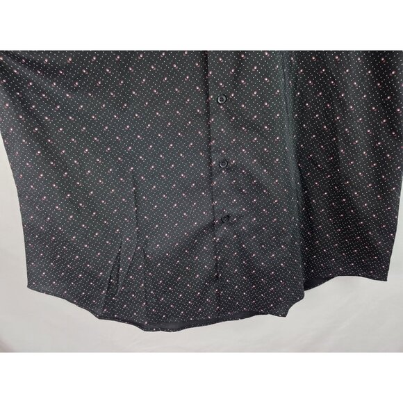 Van Heusen Flex Men's Shirt Size XL Black Pocket Short Sleeve Button Down Top - Picture 5 of 9